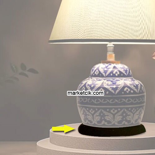 Marketcik Seramik Vazo Masa Lambası İçin Siyah Metal Tabanlık 12-15-20 cm
