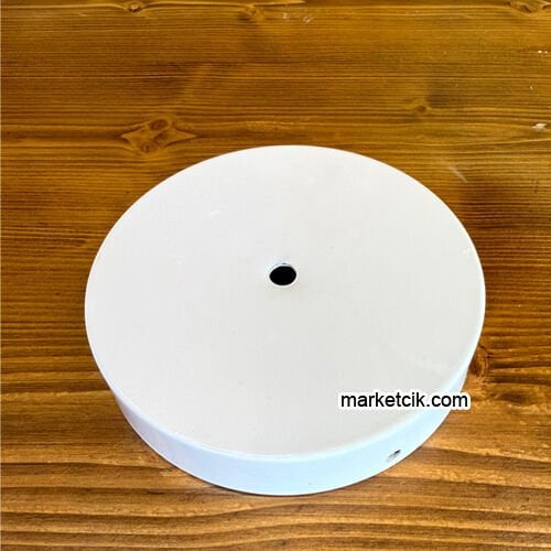 Marketcik Seramik Vazo Masa Lambası İçin Beyaz Metal Tabanlık 12-15-20 cm