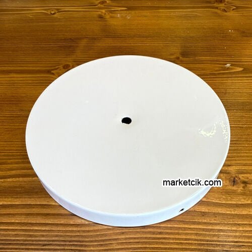 Marketcik Seramik Vazo Masa Lambası İçin Beyaz Metal Tabanlık 12-15-20 cm