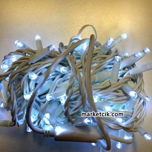 Marketcik 10 Metre Dış Mekan Ağaç Işıklandırma Çakarlı Led Işık Yeşil Kablo