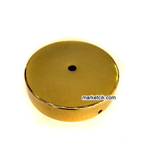 Marketcik Seramik Vazo Masa Lambası İçin Parlak Sarı Metal Tabanlık 12-15-20 cm