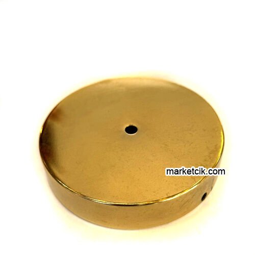Marketcik Seramik Vazo Masa Lambası İçin Parlak Sarı Metal Tabanlık 12-15-20 cm