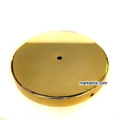 Marketcik Seramik Vazo Masa Lambası İçin Parlak Sarı Metal Tabanlık 12-15-20 cm