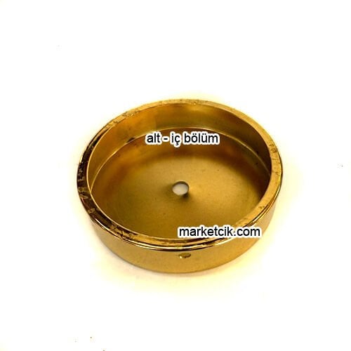 Marketcik Seramik Vazo Masa Lambası İçin Parlak Sarı Metal Tabanlık 12-15-20 cm