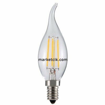 Cata CT-4062 4 Watt E14 Şeffaf Burgulu Led Avize Ampul Beyaz-Günışığı Işık
