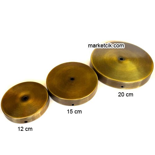 Marketcik Seramik Vazo Masa Lambası İçin Eskitme Metal Tabanlık 12-15-20 cm