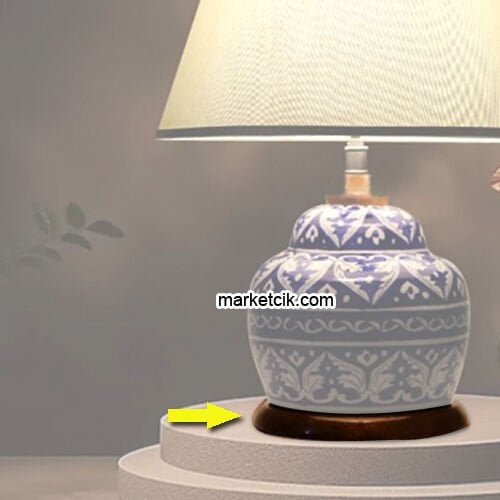 Marketcik Seramik Vazo Masa Lambası İçin Eskitme Metal Tabanlık 12-15-20 cm