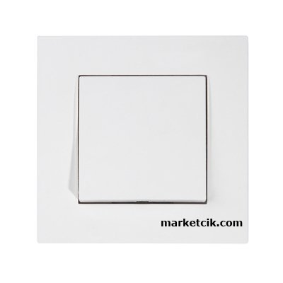 Mutlusan Rita Natural Serisi Beyaz Tekli Anahtar Priz