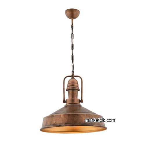 Marketcik RTA110 Dekoratif Eskitme Retro Sarkıt Avize, Tekli Modern Avize