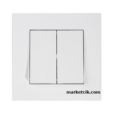 Mutlusan Rita Natural Serisi Beyaz 2 li Komütatör Anahtar Priz