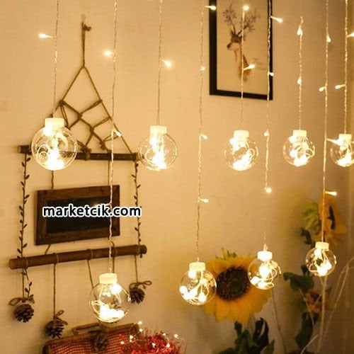 Marketcik 3 Metre İç Mekan Top Led Perde Animasyonlu Işık