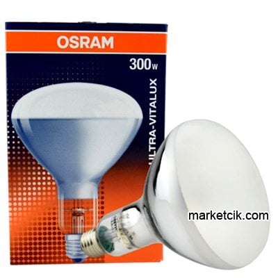 Osram Ultravitalüx 300 Watt E27 Cam Yapıştırma Ampulü, Ultraviolet Güneş Işığı