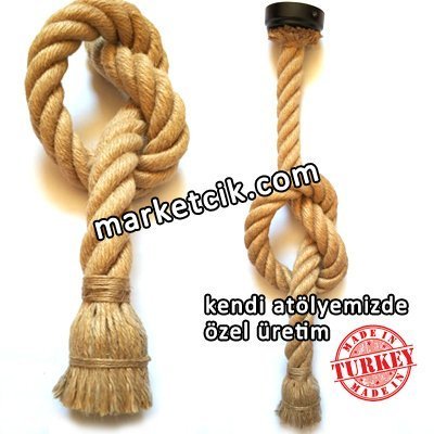 1 Metre Duylu ve Rozanslı 3cm Dekoratif Halat Sarkıt Avize