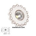 Marketcik MR3027 Sıva Altı Dekoratif Porselen Led Spot Armatür Beyaz-Günışığı Işık Spot+Duy+Beyaz Işık Ampul