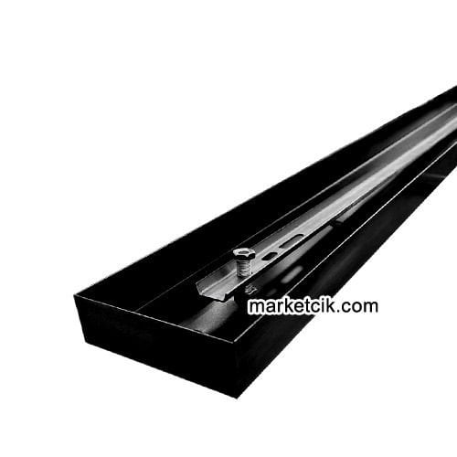 Avize Abajur Yapımı İçin 1 metre Dikdörtgen Siyah Metal Bant Rozans