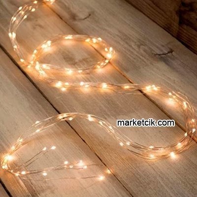 3 Metre 20 Telli Peri Led Perde Aydınlatma Işığı Dekoratif Sarı Işık
