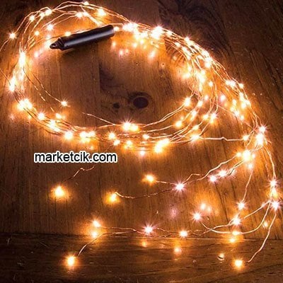 3 Metre 20 Telli Peri Led Perde Aydınlatma Işığı Dekoratif Sarı Işık