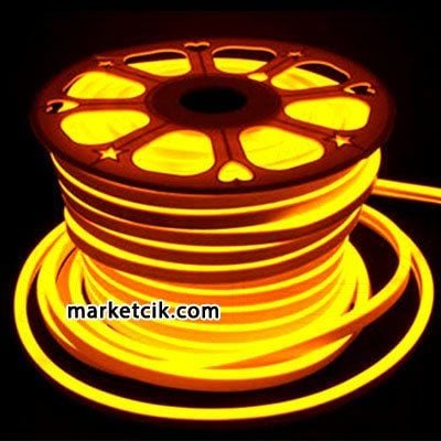 Pelsan 205254 İç ve Dış Mekan Neon Led Hortum 25 metre Amber Işık