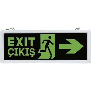 Çift Yön Ledli Çıkış Exıt Sağ Yönlendirme Levhası