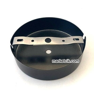 Marketcik Siyah Rozans Avize Tavan Kapağı 12-15 cm 12 cm