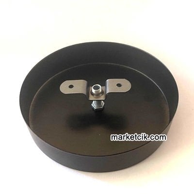 Marketcik Siyah Rozans Avize Tavan Kapağı 12-15 cm 15 cm