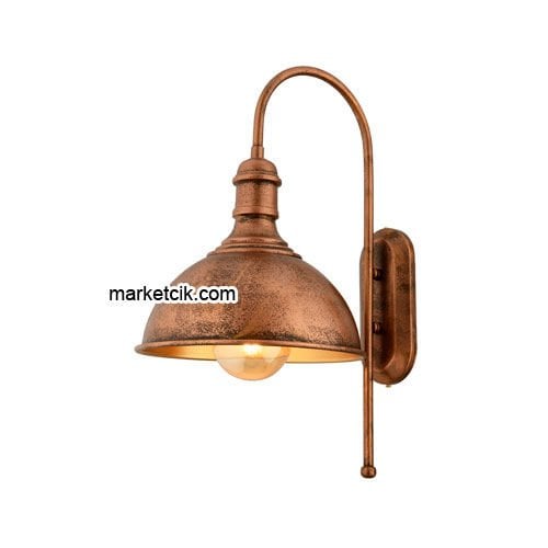 Marketcik RTA103 Dekoratif Bakır Eskitme Retro Modern Duvar Aplik