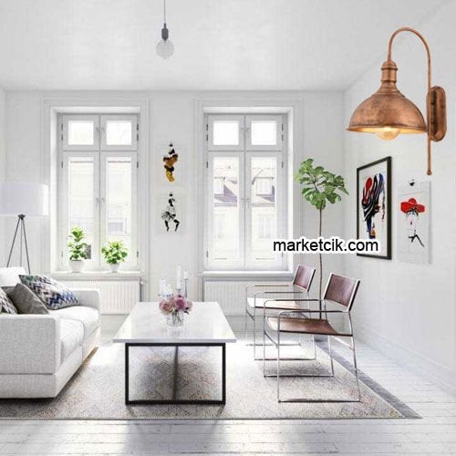 Marketcik RTA103 Dekoratif Bakır Eskitme Retro Modern Duvar Aplik