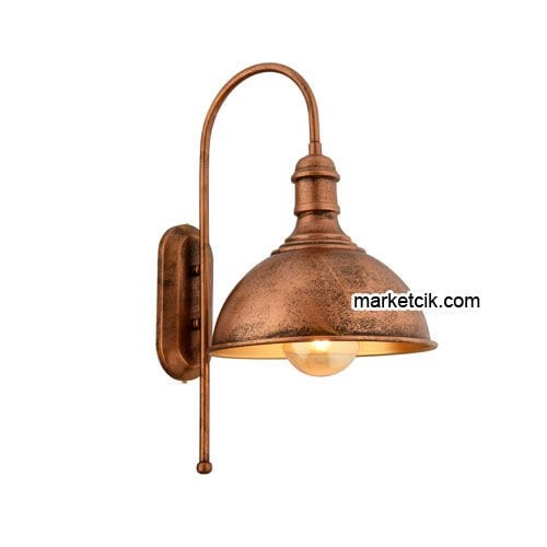 Marketcik RTA103 Dekoratif Bakır Eskitme Retro Modern Duvar Aplik