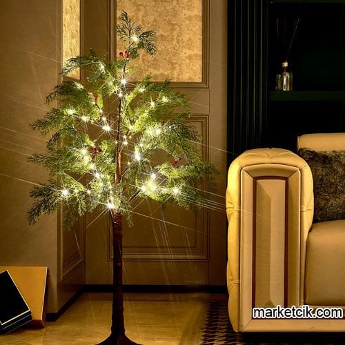 Marketcik 10 Metre İç Mekan Ağaç Işıklandırma Sabit-Çakarlı Led Işık Şeffaf Kablo