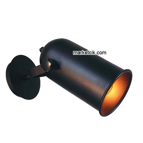 Marketcik AP28 Dekoratif Siyah Retro Modern Duvar Aplik