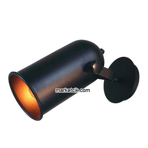 Marketcik AP28 Dekoratif Siyah Retro Modern Duvar Aplik