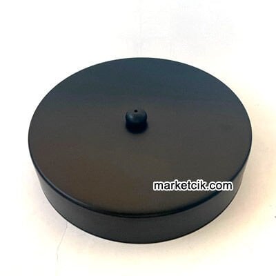 Marketcik Avize, Abajur İçin Yuvarlak Siyah Metal Rozans 20-25-30-40-50 cm