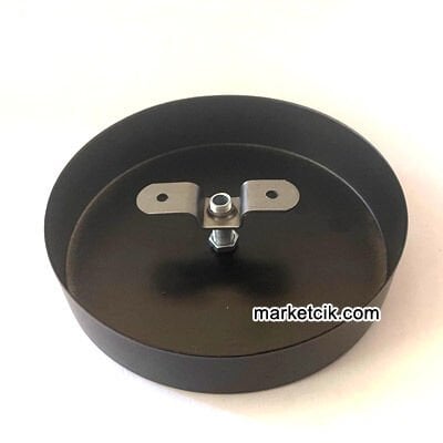 Marketcik Avize, Abajur İçin Yuvarlak Siyah Metal Rozans 20-25-30-40-50 cm