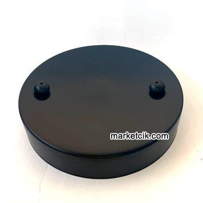 Marketcik Avize, Abajur İçin Yuvarlak Siyah Metal Rozans 20-25-30-40-50 cm