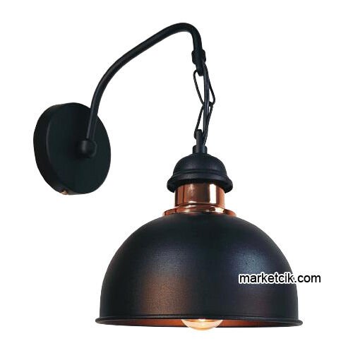Marketcik AP29 Dekoratif Siyah Retro Modern Duvar Aplik