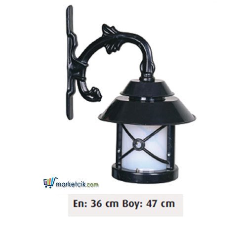 Ayaz 47x36 ABS Rumeli Fenerli Park Bahçe Aydınlatma Duvar Apliği