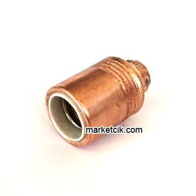 Marketcik Dekoratif E14 Düz Bakır Metal Duy