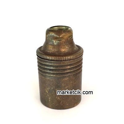 Marketcik Dekoratif E14 Düz Eskitme Metal Duy