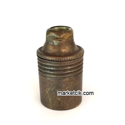 Marketcik Dekoratif E14 Düz Eskitme Metal Duy