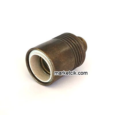 Marketcik Dekoratif E14 Düz Eskitme Metal Duy