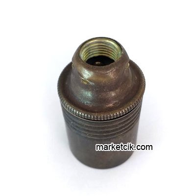 Marketcik Dekoratif E14 Düz Eskitme Metal Duy
