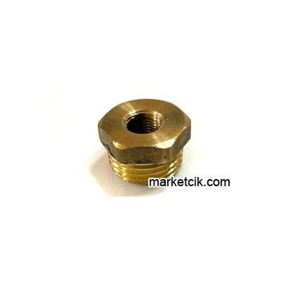 Marketcik 1/2 Dış 1-8 İç Dişli Nipel ve Duy Takılabilen Sarı Redüksiyon