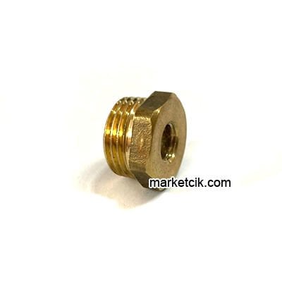 Marketcik 1/2 Dış 1-8 İç Dişli Nipel ve Duy Takılabilen Sarı Redüksiyon