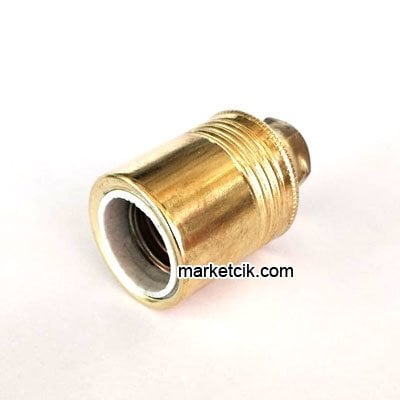 Marketcik Dekoratif E14 Düz Sarı Metal Duy