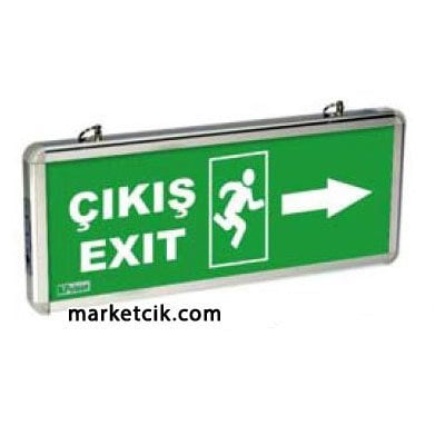 Pelsan 203887 Çift Yön Ledli Exit Çıkış Sağ-Sol Yönlendirme Levhası