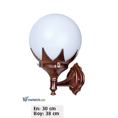 Ayaz 38x30 25 lik Yapraklı Glop Model Park Bahçe Aydınlatma Duvar Apliği