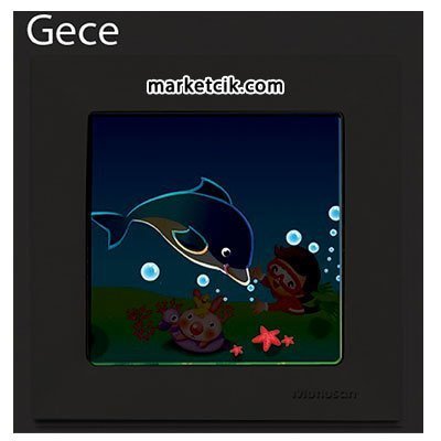 Mutlusan Candela Kids Dolphin Beyaz Tekli Anahtar Priz