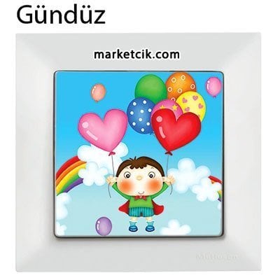 Mutlusan Candela Kids Love Beyaz Tekli Anahtar Priz