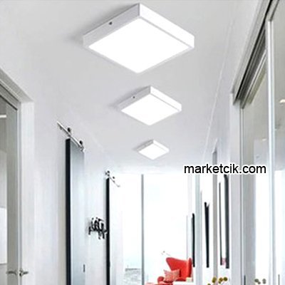 Cata CT-5234 18 Watt Sıva Üstü Kare Led Panel Armatür Günışığı-Beyaz Işık Beyaz