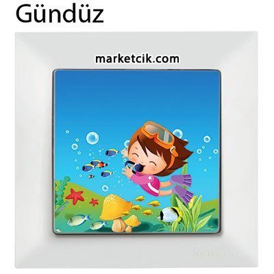 Mutlusan Candela Kids Diver Beyaz Tekli Anahtar Priz